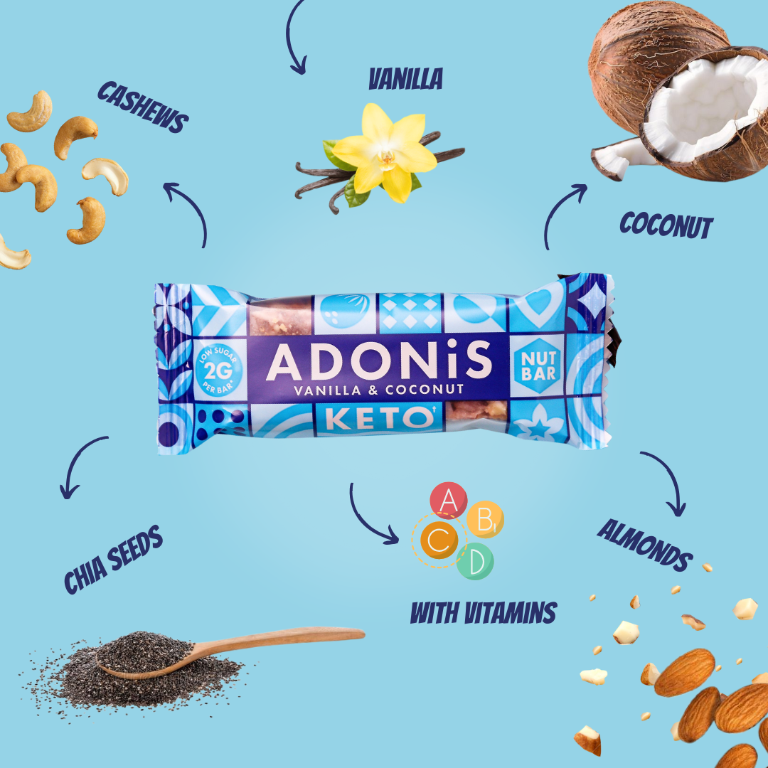 Vanilla & Coconut Keto Nut Bars (16x35g)