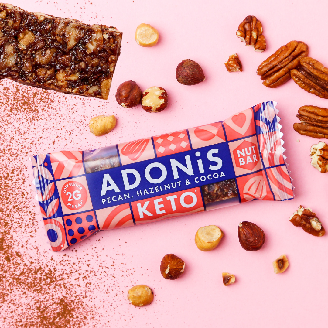 Pecan, Hazelnut & Cocoa Keto Nut Bars (16x35g)