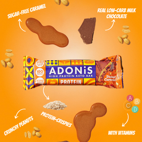 Caramel Peanut Keto High Protein Bars (16x45g)