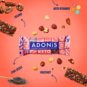 Pecan, Hazelnut & Cocoa Keto Nut Bars (16x35g)